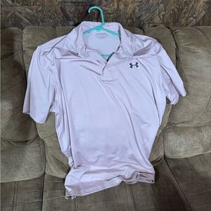 Under Armour Men's Light Pink Polo Shirt
